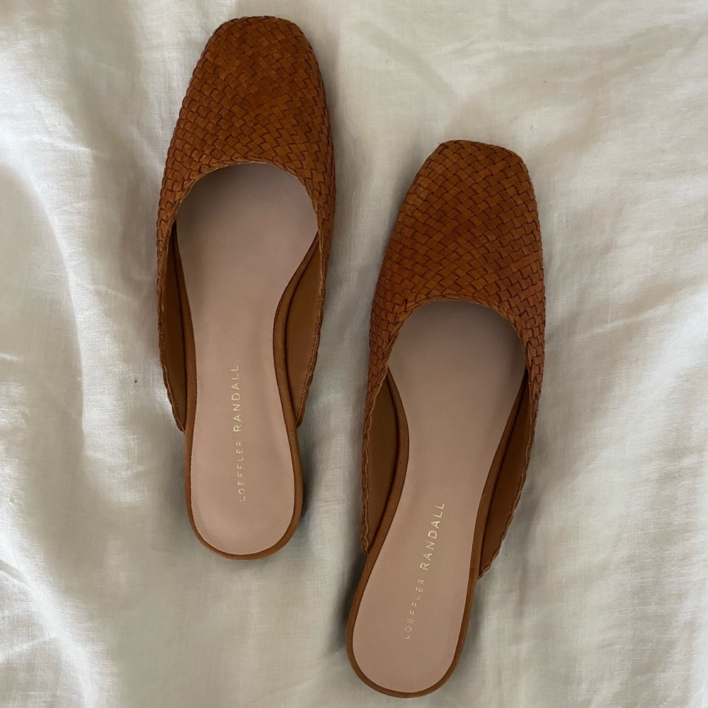 Loeffler Randall Zosia square toe woven mule